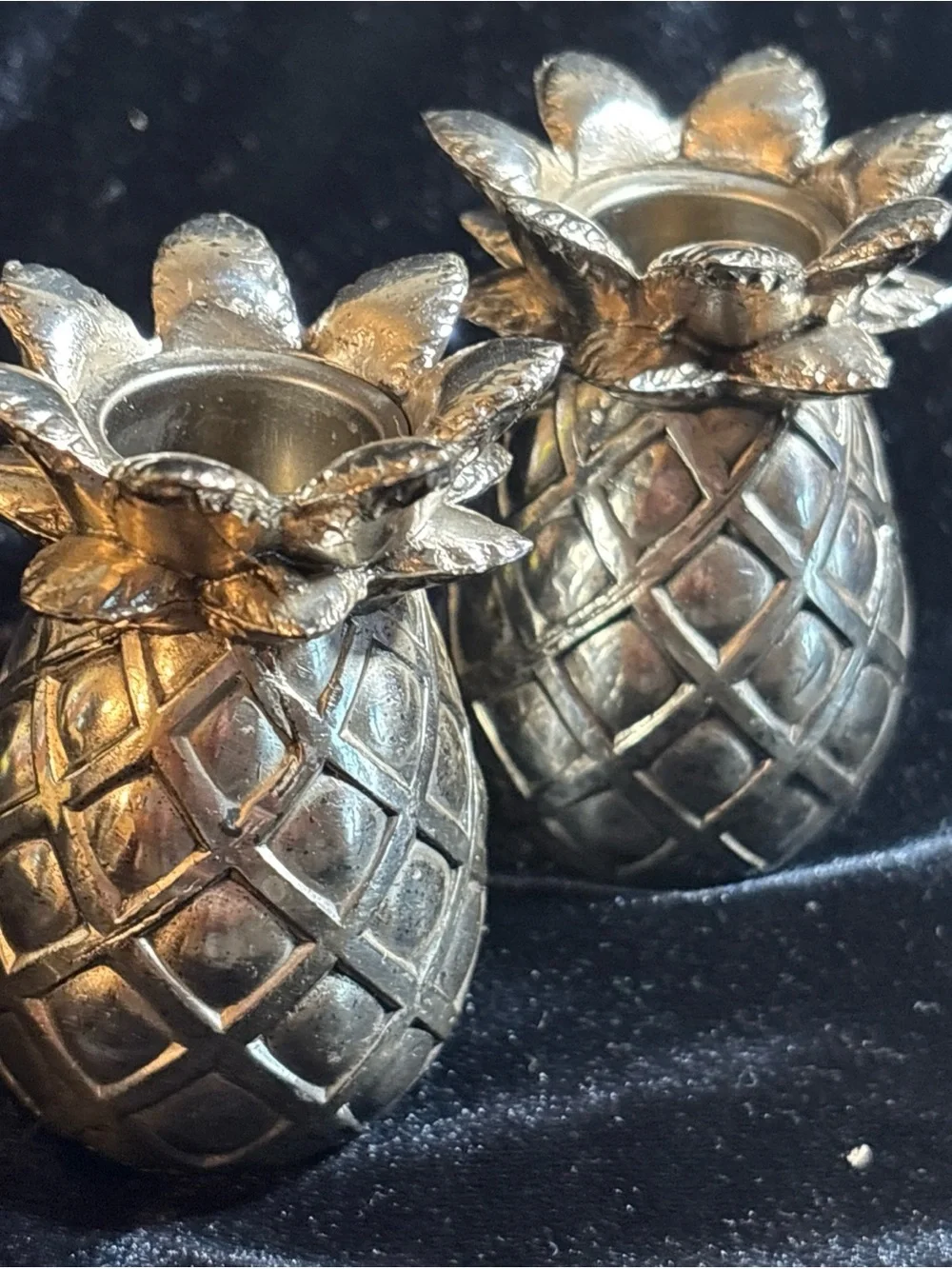 Metal Pineapple Votive Candle Holders